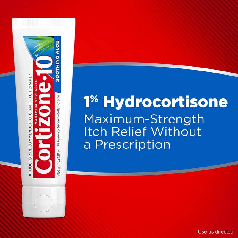 Maximum Strength Anti-Itch Cream with Soothing Aloe, 1% Hydrocortisone Creme, 2 Oz.