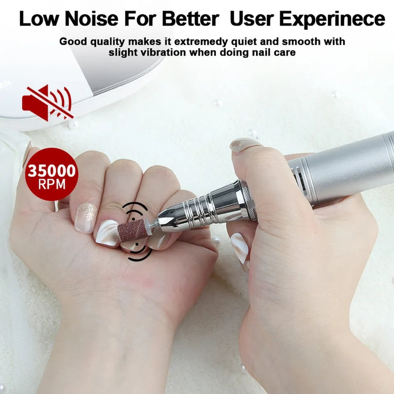 35000 RPM Electric Nail Drill Manicure Device With Nail File - Versatile, Reliable, and Easy to Use