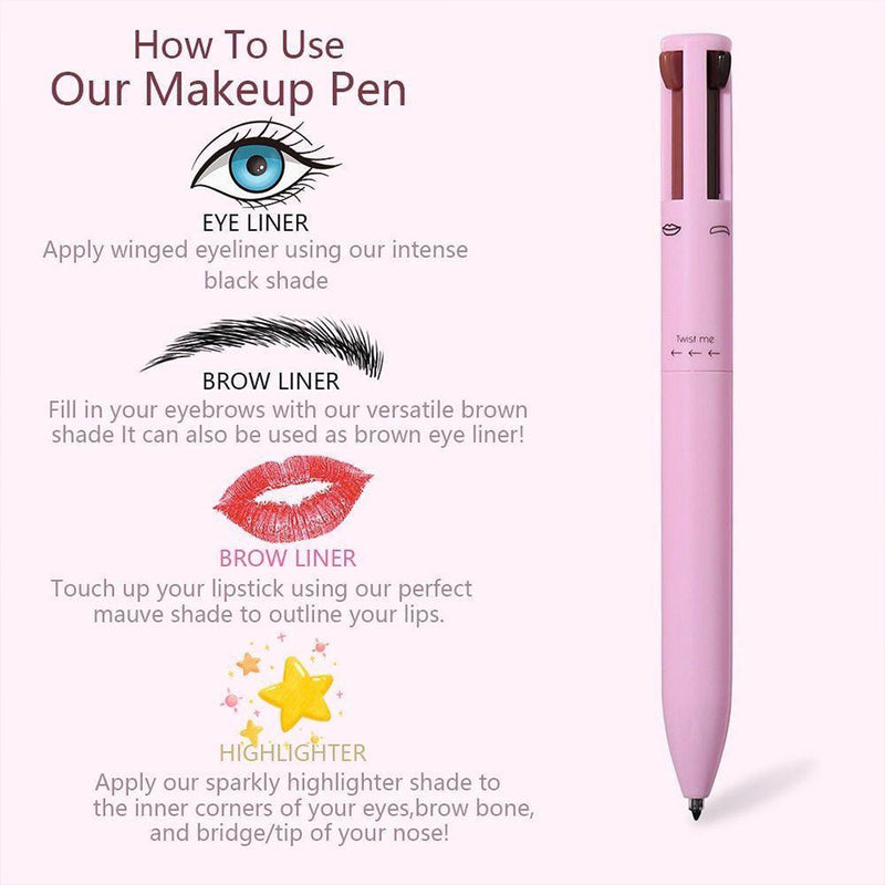 4-in-1 Touch Up Makeup Pen Waterproof Cosmetic Pen