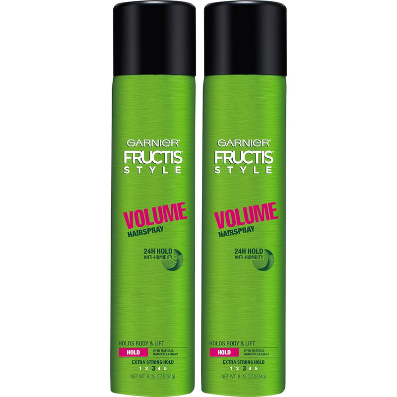 Fructis Style Volume Anti-Humidity Hairspray, 8.25 Oz, 2 Count, (Packaging May Vary)