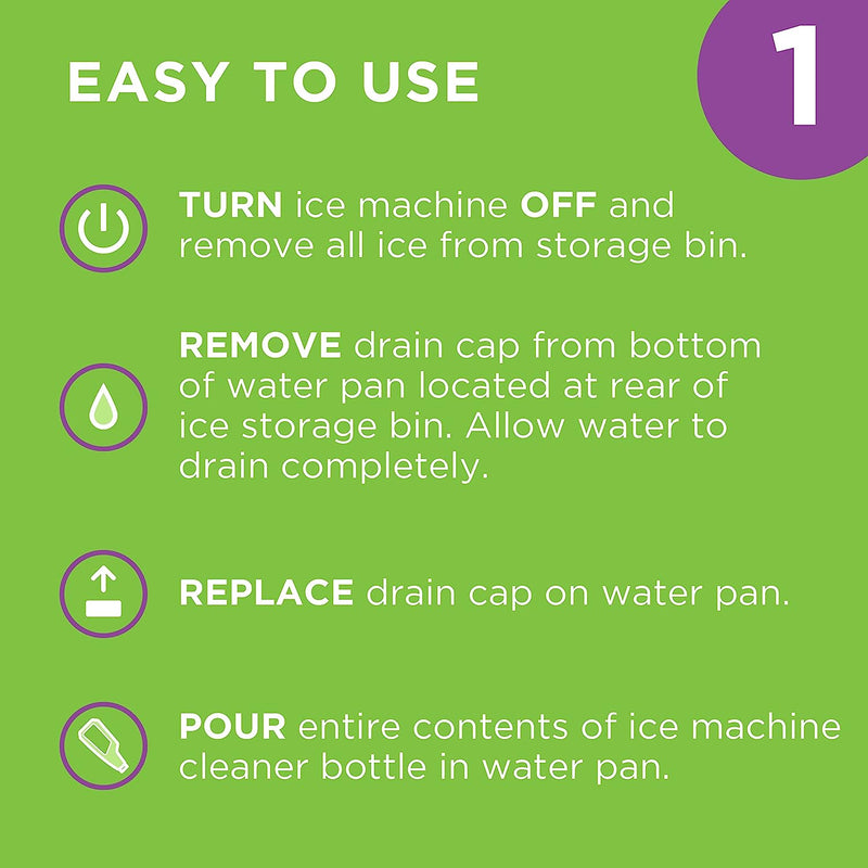 Ice Machine Cleaner, Helps Remove Hard Water and Mineral Buildup for Great-Tasting Ice