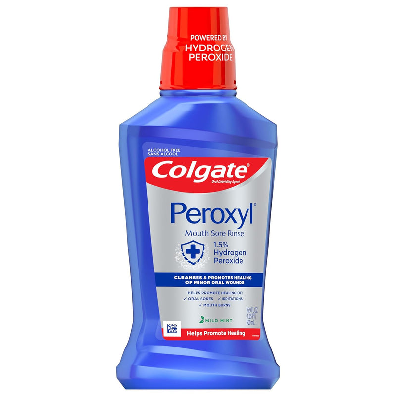 Peroxyl Antiseptic Mouthwash and Mouth Sore Rinse, 1.5% Hydrogen Peroxide, Mild Mint - 500Ml, 16.9 Fluid Ounces
