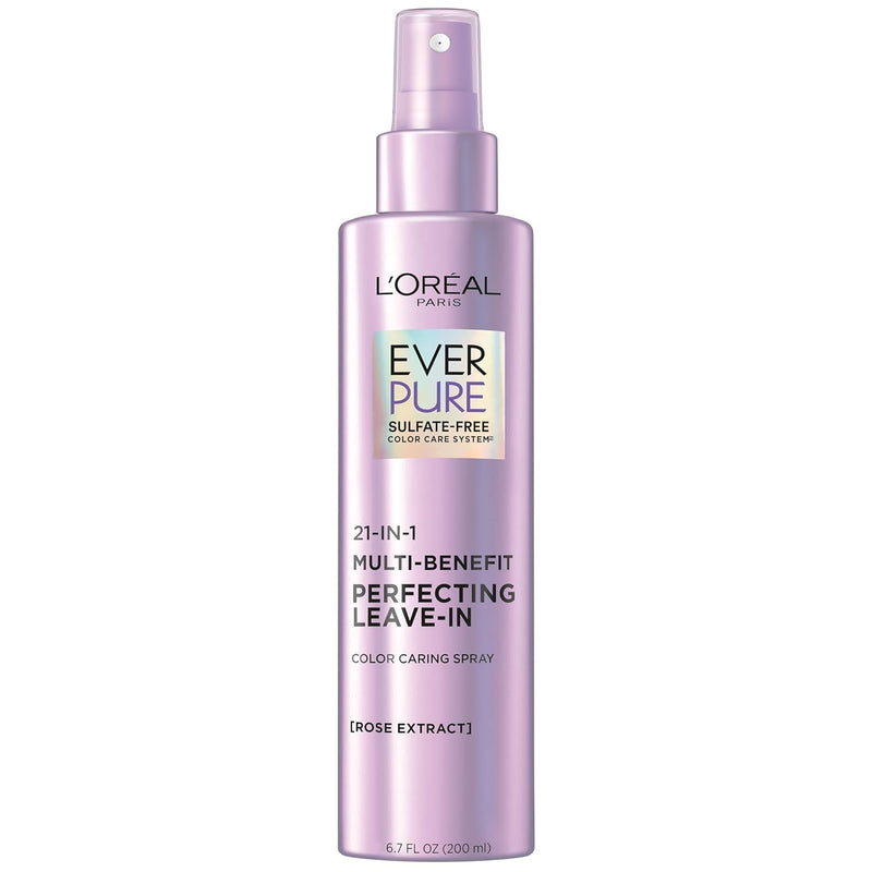 L’Oréal Paris Sulfate Free Moisture 21-In-1 Leave-In Conditioner for Dry Hair, Everpure, 6.8 Fl Oz (Packaging May Vary)