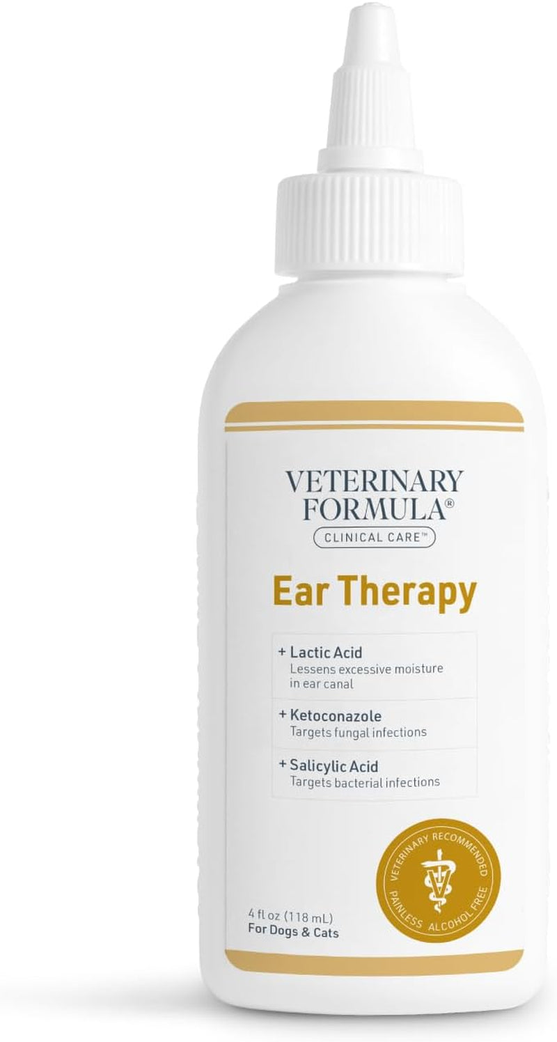 Clinical Care Ear Therapy, 4 Oz. – Cat and Dog Ear Cleaner to Help Soothe Itchiness and Cleans the Ear Canal from Debris and Buildup That May Cause Infection