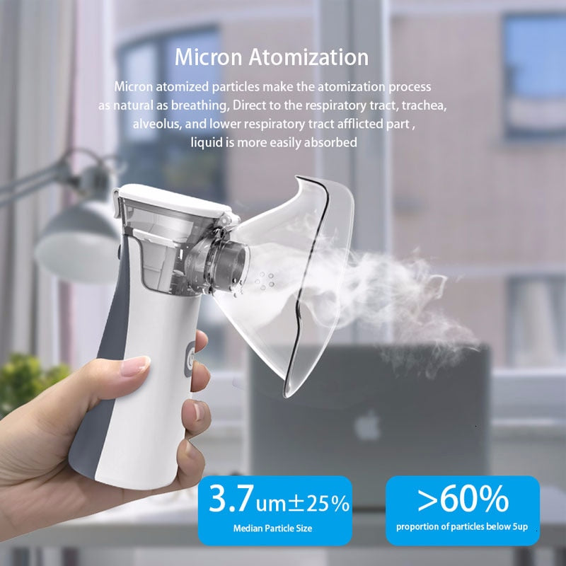 Portable Silent Nebulizer: Mini Handheld Inhaler for Kids and Adults