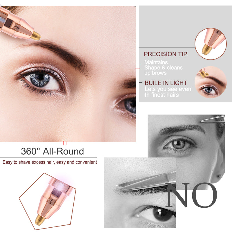 All in 1 Precision Hair Remover: Rechargeable Portable Epilator Painless Hair Remover for Eyebrow, Face, Body and Bikini