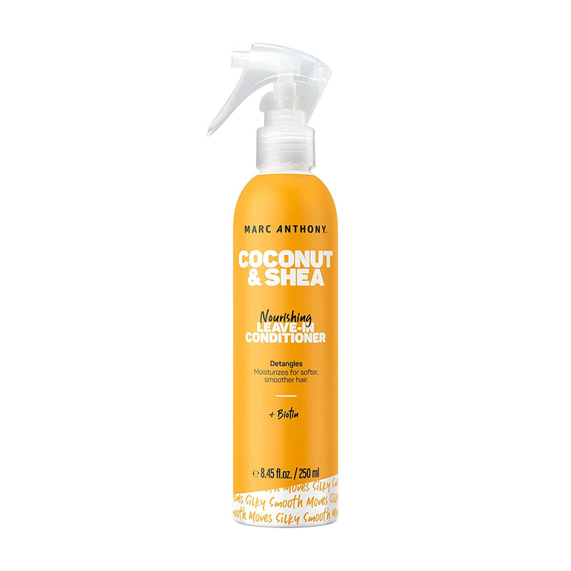 Leave-In Conditioner Spray, Coconut Oil & Shea Butter - Anti-Frizz Biotin Detangling Spray to Moisturize for Softer Smoother Hair - Color Safe & Sulfate Free Styling Product