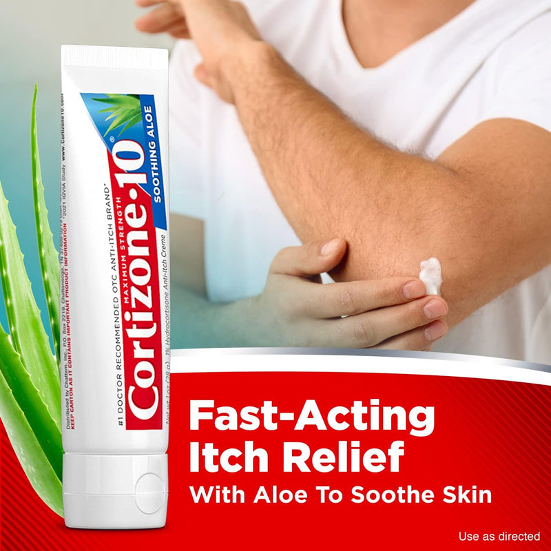 Maximum Strength Anti-Itch Cream with Soothing Aloe, 1% Hydrocortisone Creme, 2 Oz.