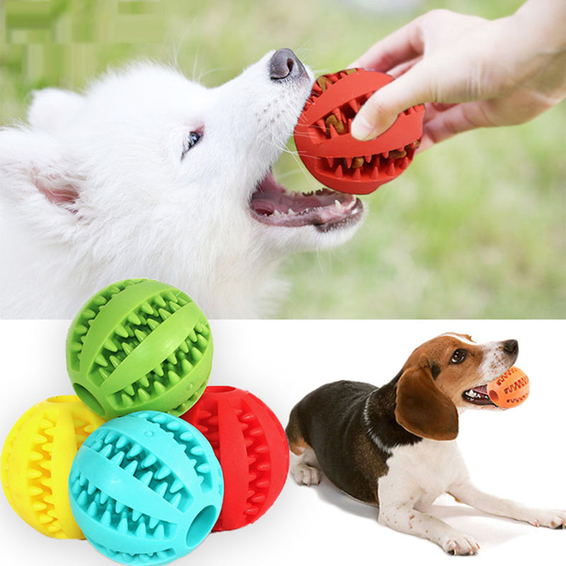 Playful Dental Care: Indestructible Rubber Toy for Dogs and Cats