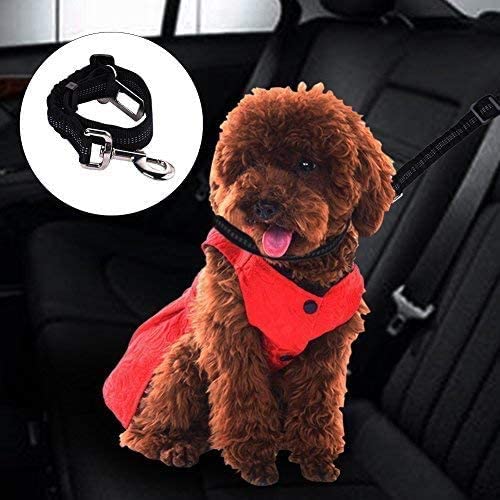 On-the-Go Comfort: Vehicle Dog Harness with Adjustable Seat Belt Clip