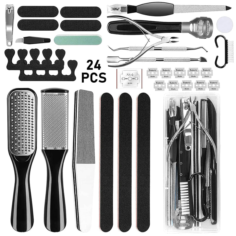 Professional 24 in 1 Pedicure Tools Kit Stainless Steel