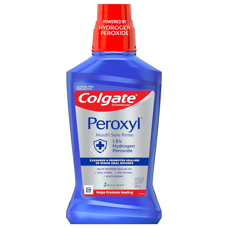 Peroxyl Antiseptic Mouthwash and Mouth Sore Rinse, 1.5% Hydrogen Peroxide, Mild Mint - 500Ml, 16.9 Fluid Ounces