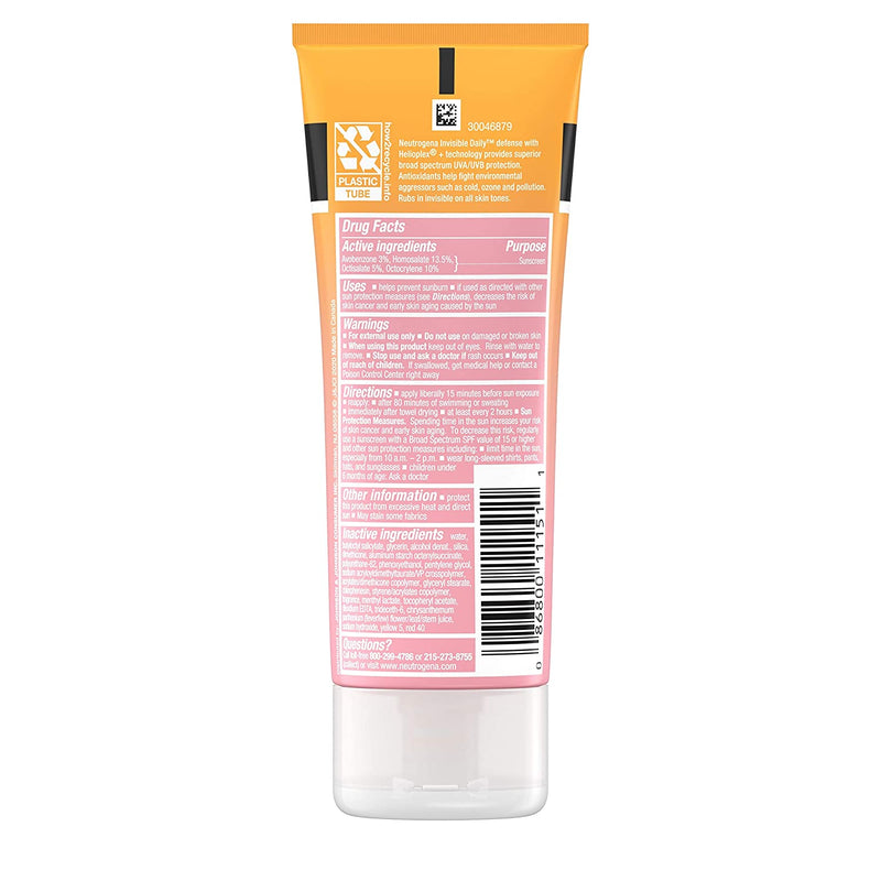 Invisible Daily Sunscreen Lotion, Broad Spectrum SPF 60+, Oxybenzone-Free & Water-Resistant, Sun or Environmental Aggressor Protection, Antioxidant