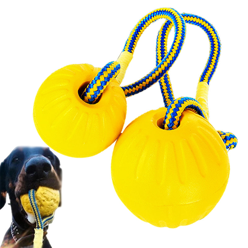 Ultimate Playmate: Indestructible Dog Ball Toy with Rope for Energetic Pups