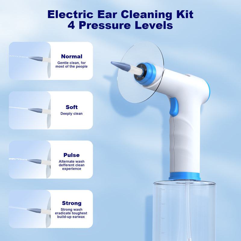 Electric Ear Wax Removal Best Ear Wax Removal Kit 4 Pressure Levels Soft Ear Tips Cleaner Safe For Adults Ear Irrigator