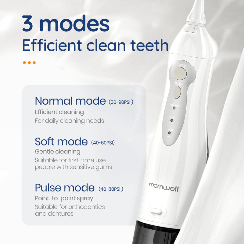 Portable Oral Irrigator Dental Floss 300ML  Water Tank Jet Experience Superior Teeth Cleaning Anywhere With Ec-Cheap's USB Rechargeable Water Flosser