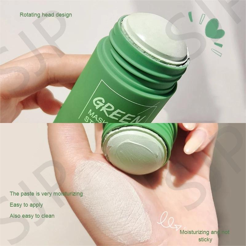 Get Flawless Skin with Green Tea Face Mask Stick - Deep Pore Cleansing, Moisturizing, Skin Brightening, and Blackhead Removal for All Skin Types
