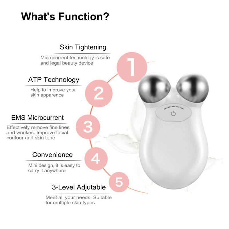 Microcurrent Face Device Roller, Lift The face and Tighten The Skin, USB Mini microcurrent face Lift Skin Tightening Rejuvenation Spa for Facial Wrinkle Remover Toning Device