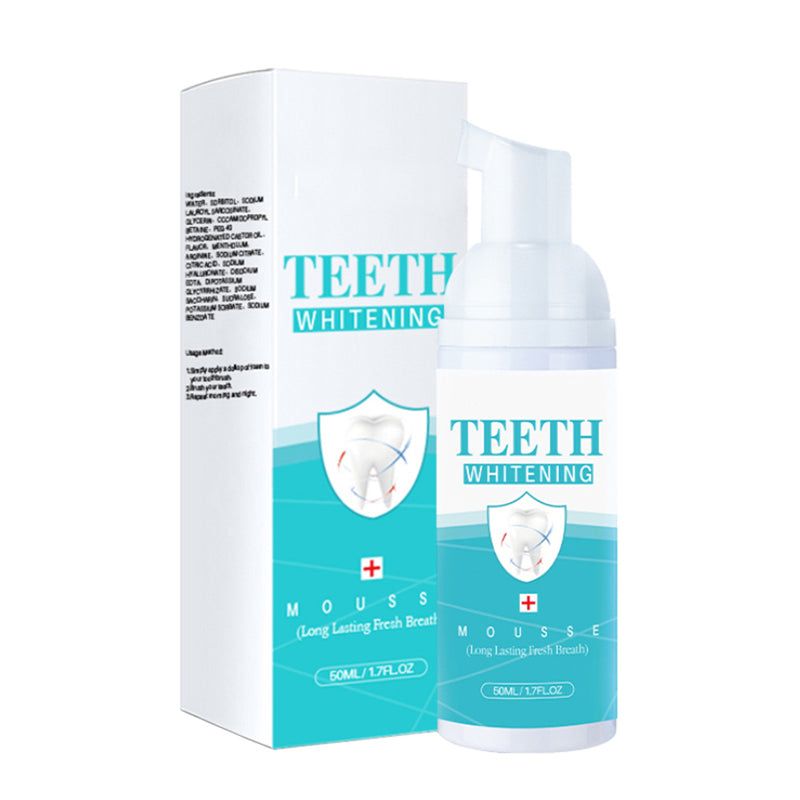 Teeth Whitening Foam 50ml Toothpaste Pure Herbal Natural Teeth Whitening 🔥 Plaque Removal at Home🔥 Tartar Removal & Fresh Breath & Teeth & Mouth