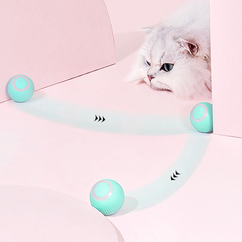 Automatic Rolling Ball Electric Cat Toys Smart Cat Toys Self-Moving Kitten Toys for Indoor Playing Stimulate Hunting Instinct for Your Kitty Type-C Rechargeable